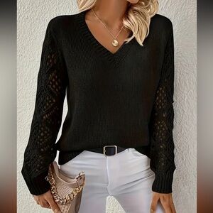 Black V-Neck Sweater
